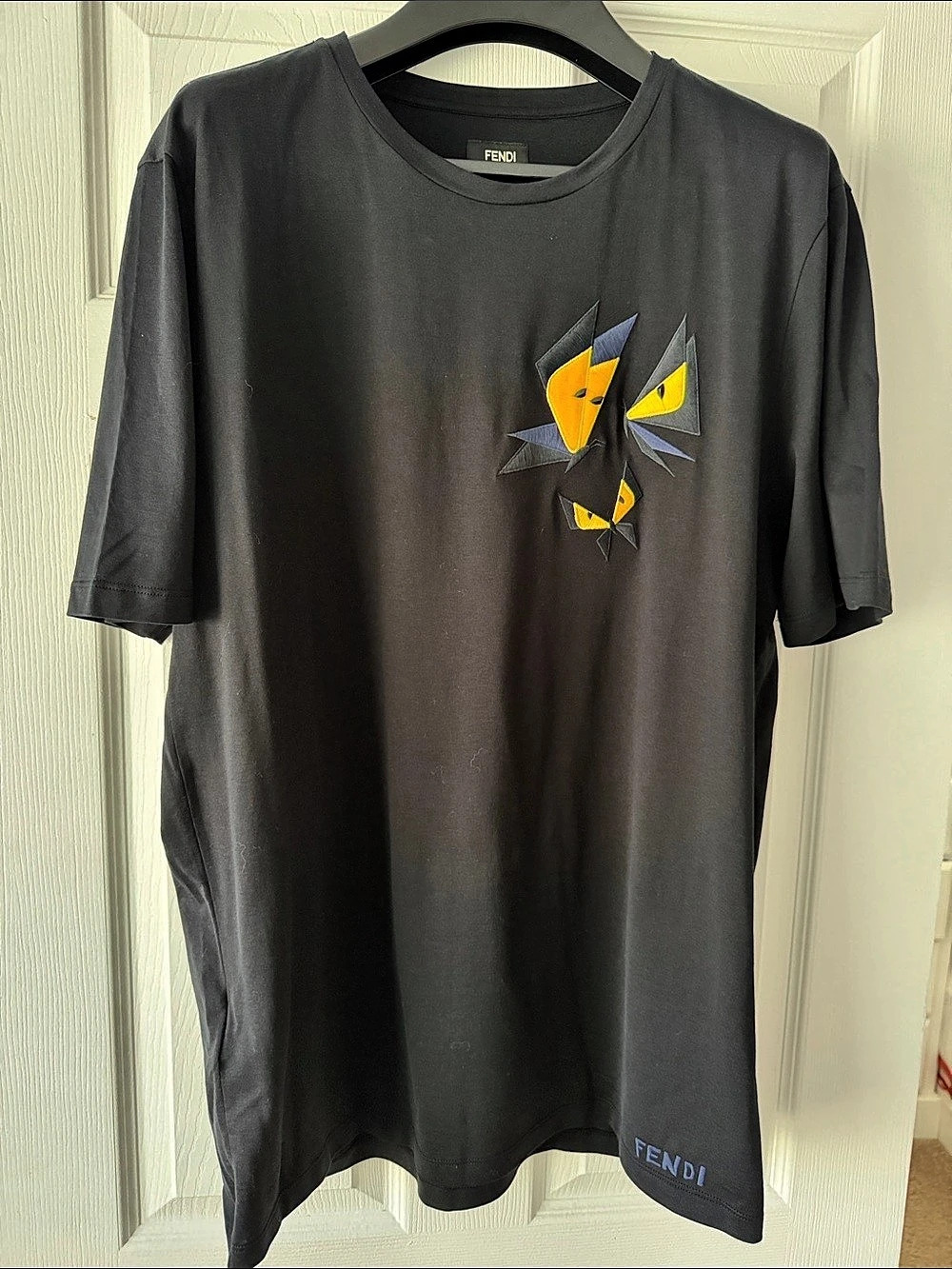 Fendi Bug Eyes Graphic T-Shirt Black - Men Size 56